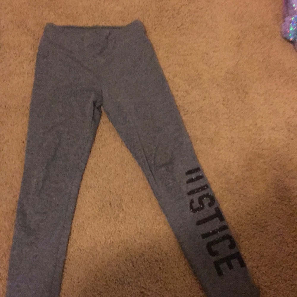 Gray justice leggings girls size 8.